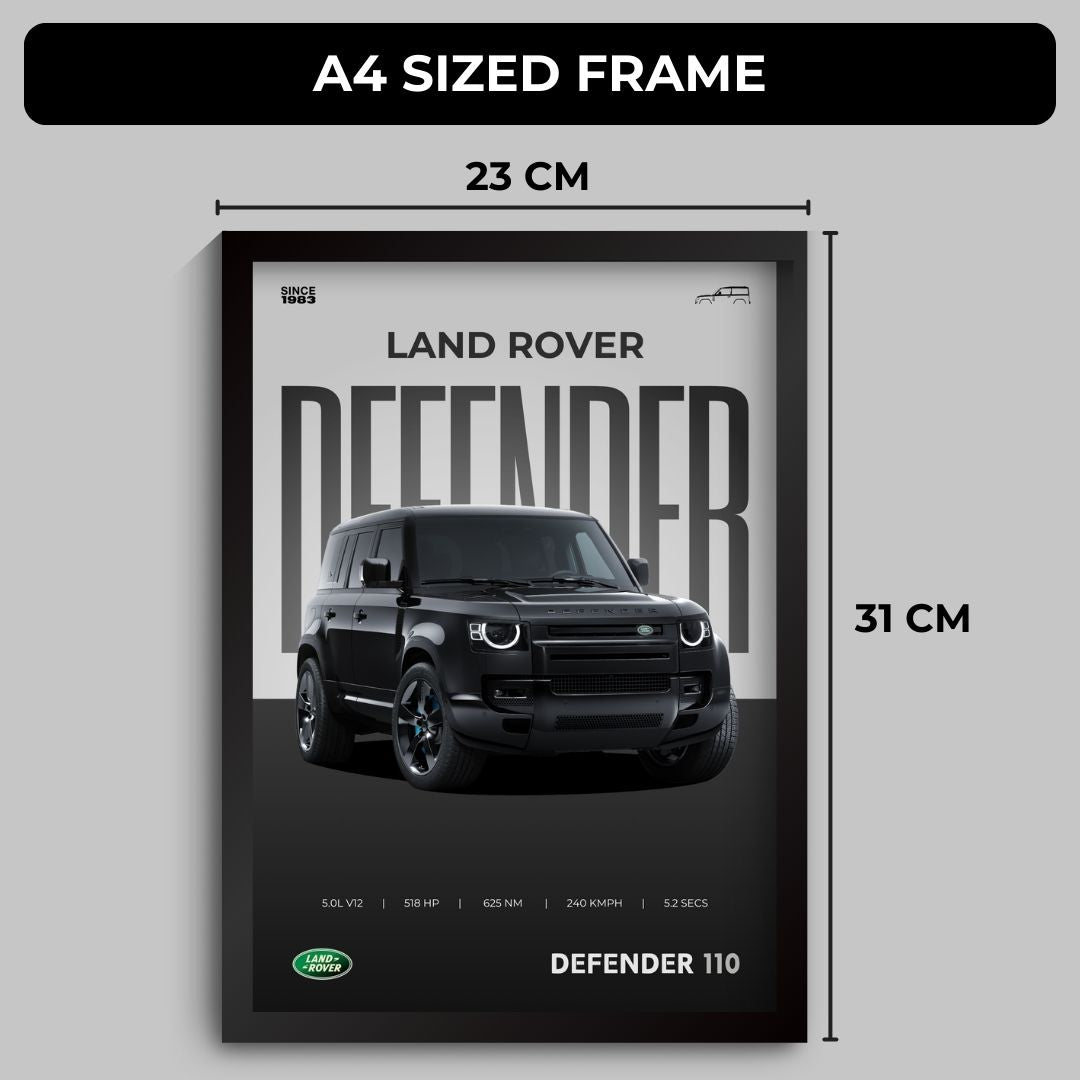 Defender Poster (A4, Framed)
