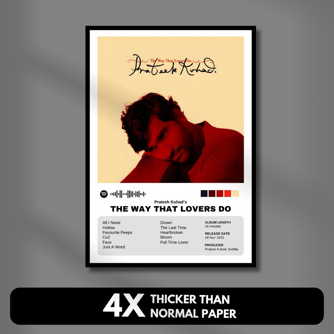Prateek Kuhad Posters (A4, Set of 6) Light Aesthetic