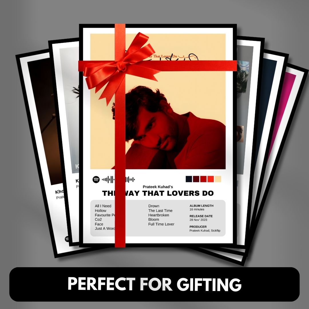 Prateek Kuhad Posters (A4, Set of 6) Light Aesthetic
