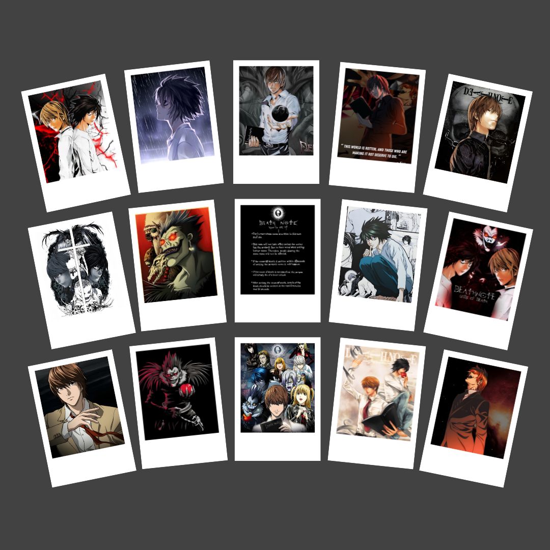 Deathnote Polaroids | Set of 15 | Anime
