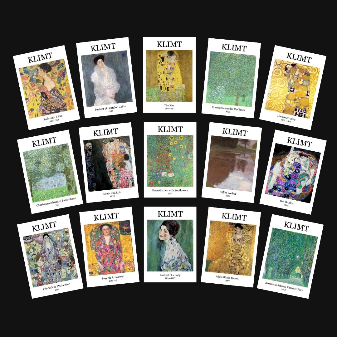 Klimt Paintings Polaroids | Set of 15
