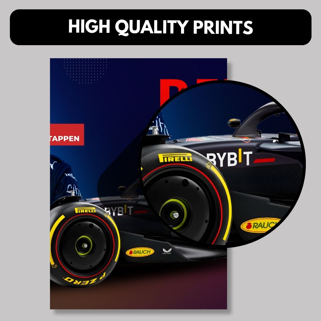Max Verstappen Redbull Split Design Poster | 3 x A3, Unframed