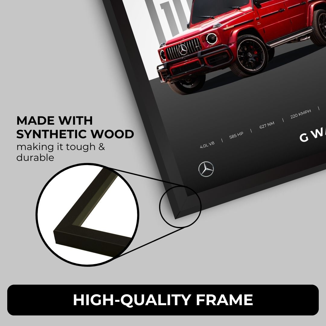 Mercedes G63 AMG Poster (A4, Framed)