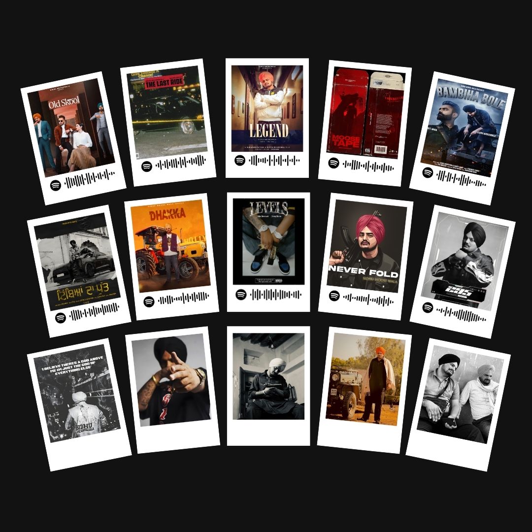 Sidhu Moose Wala Polaroids | Set of 15 | Spotify