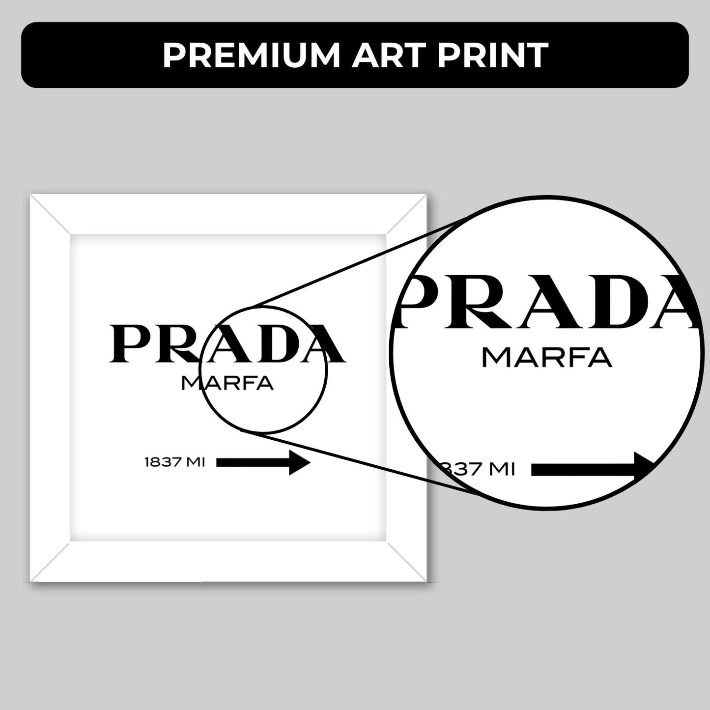Prada Frame (6 x 6 inches / White)