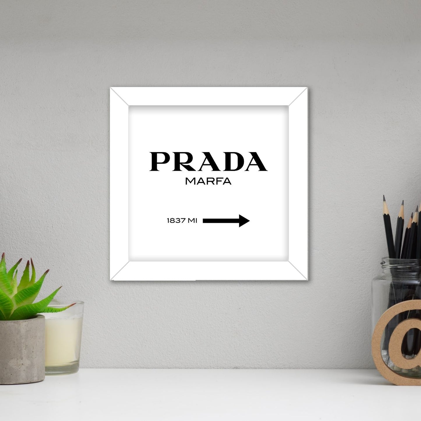 Prada Frame (6 x 6 inches / White)