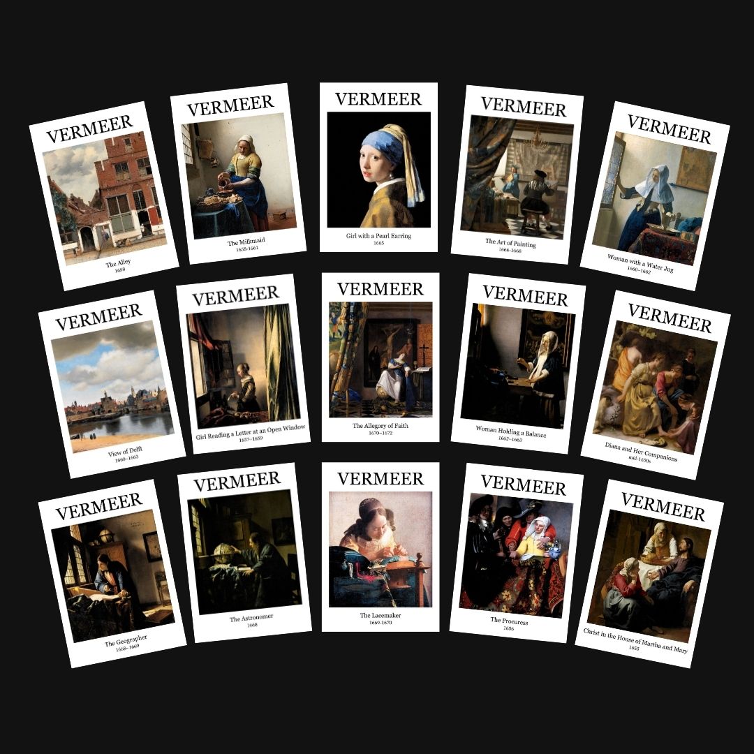 Vermeer Paintings Polaroids | Set of 15