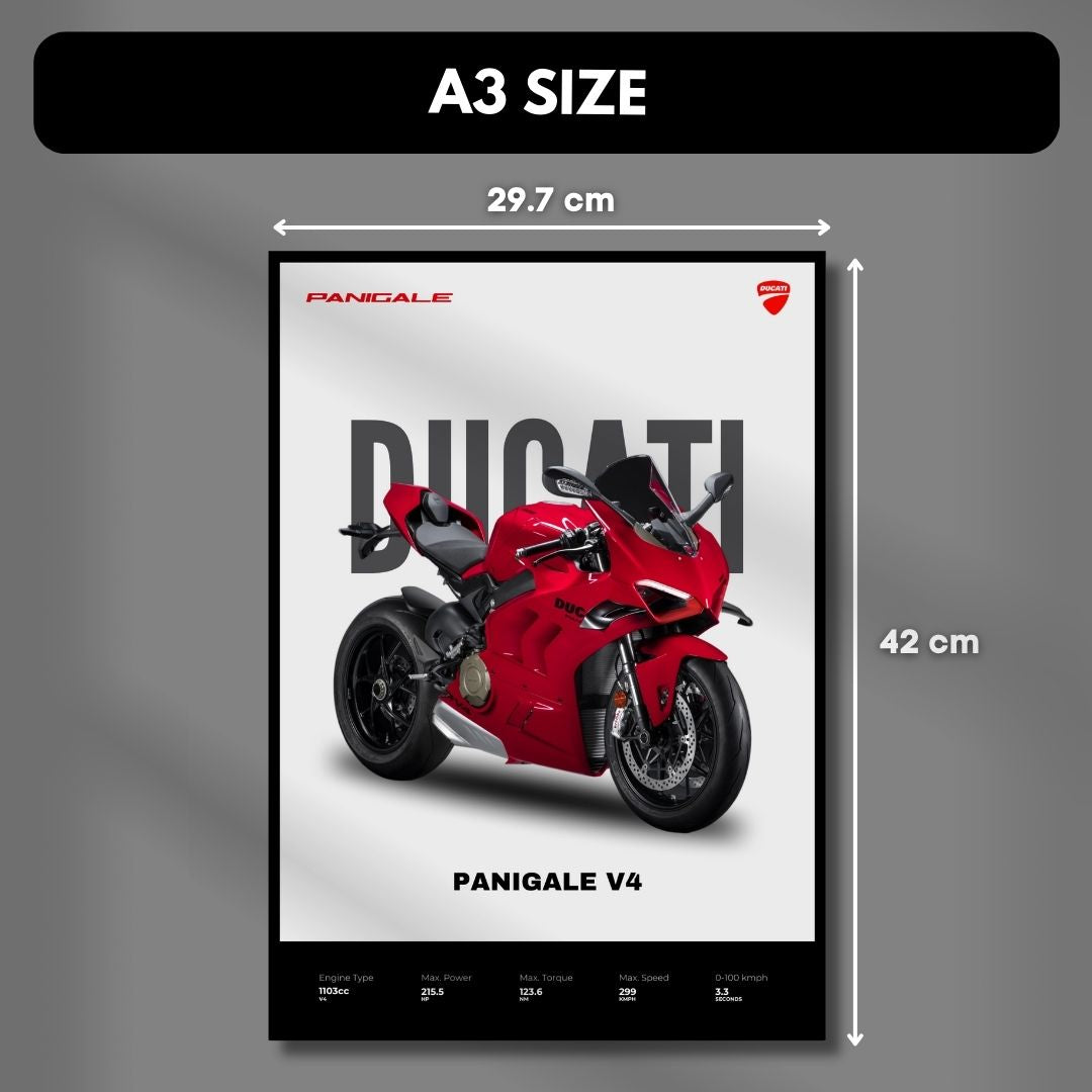 Ducati Panigale V4 1200 Poster | Light Minimalist