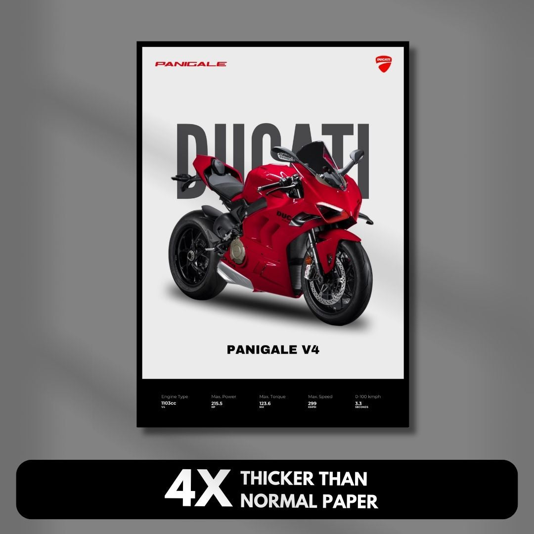 Ducati Panigale V4 1200 Poster | Light Minimalist