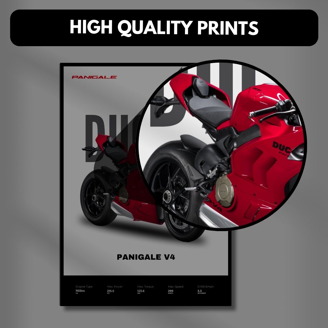 Ducati Panigale V4 1200 Poster | Light Minimalist