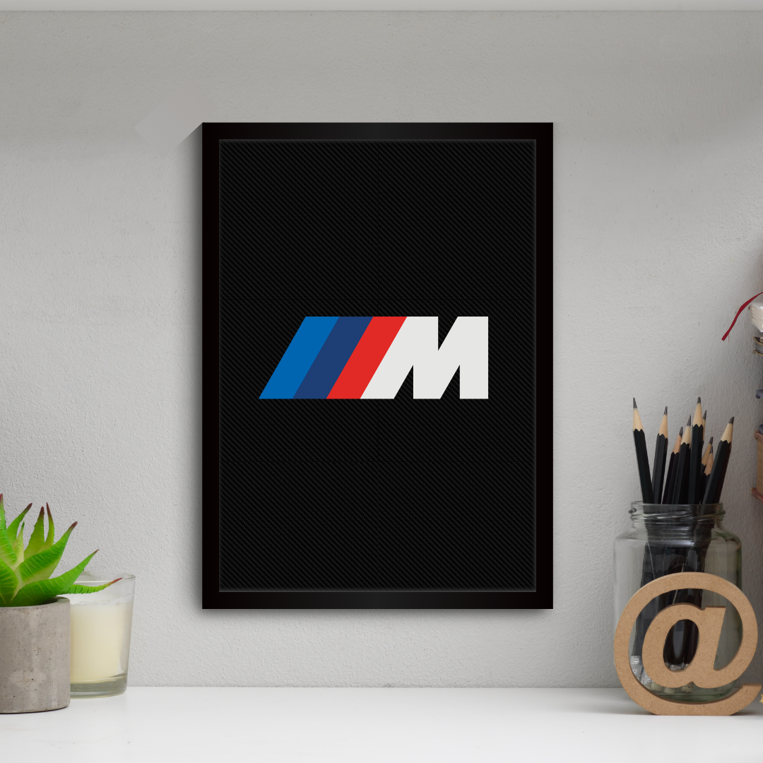 BMW M Logo Poster (A4, Framed)