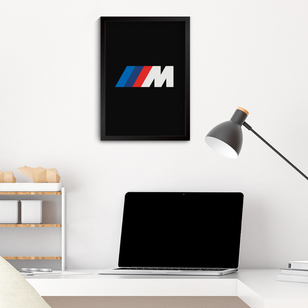 BMW M Logo Poster (A4, Framed)
