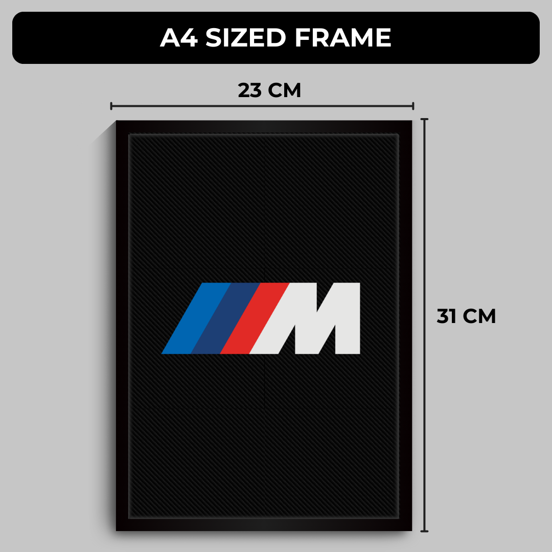 BMW M Logo Poster (A4, Framed)
