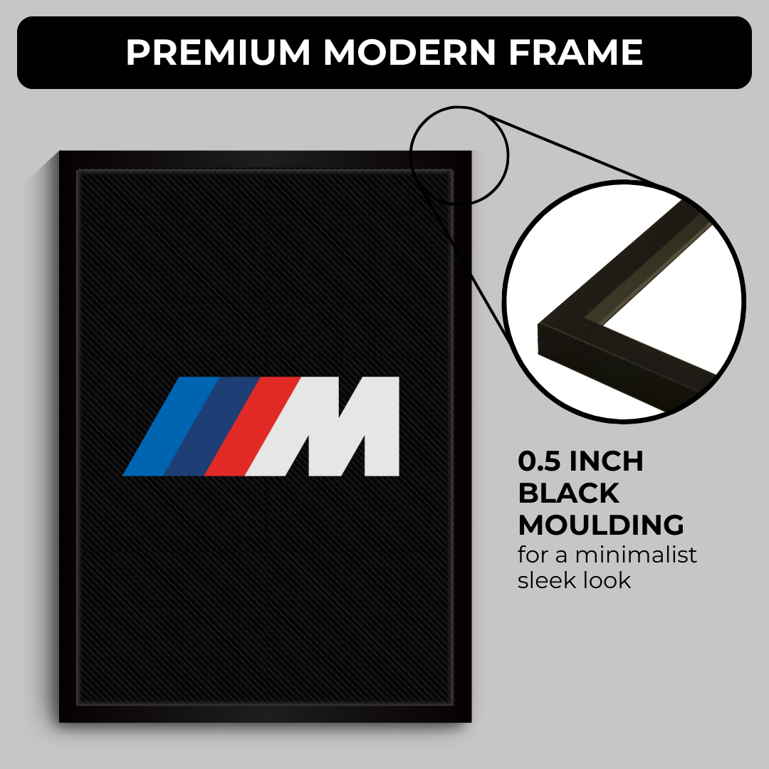 BMW M Logo Poster (A4, Framed)