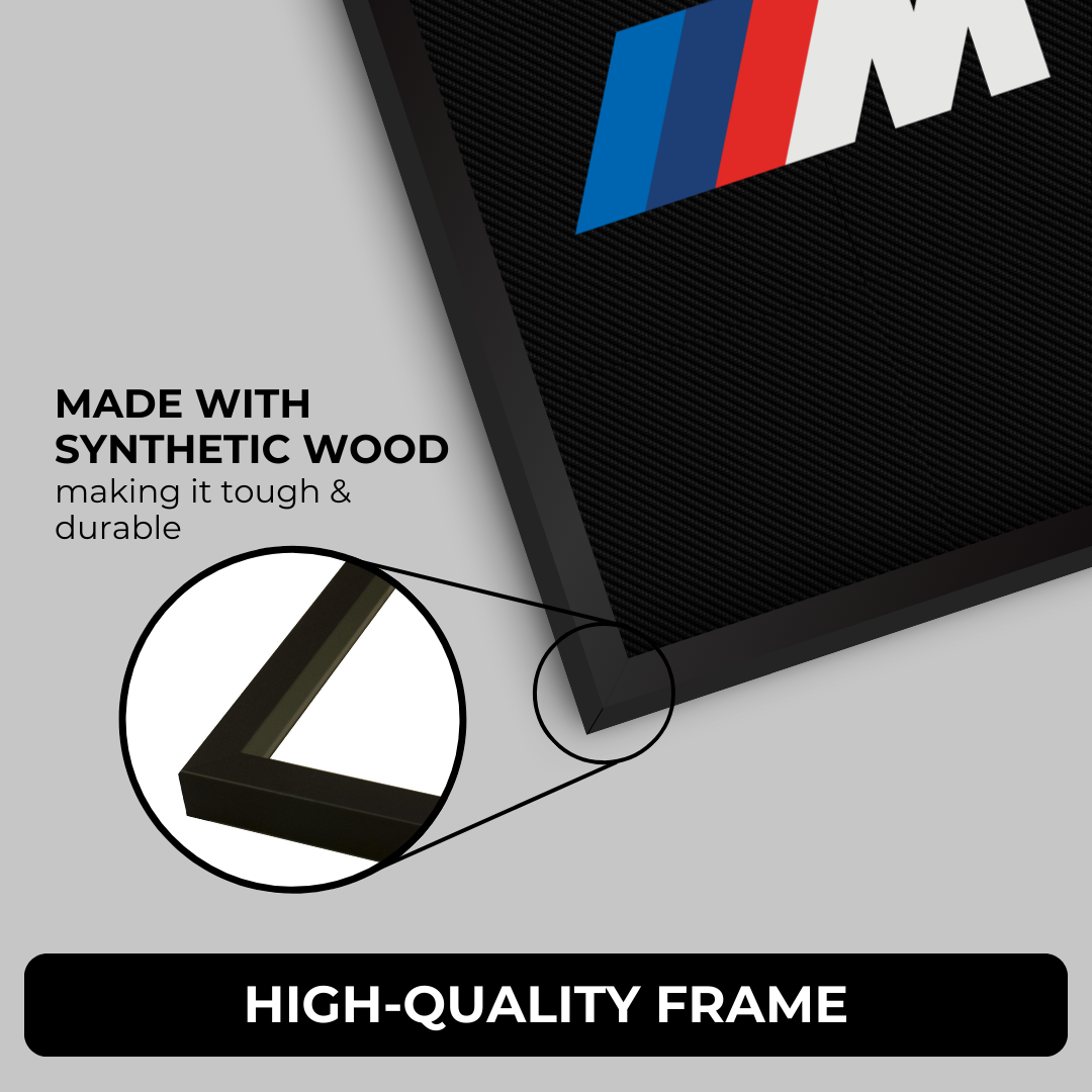 BMW M Logo Poster (A4, Framed)