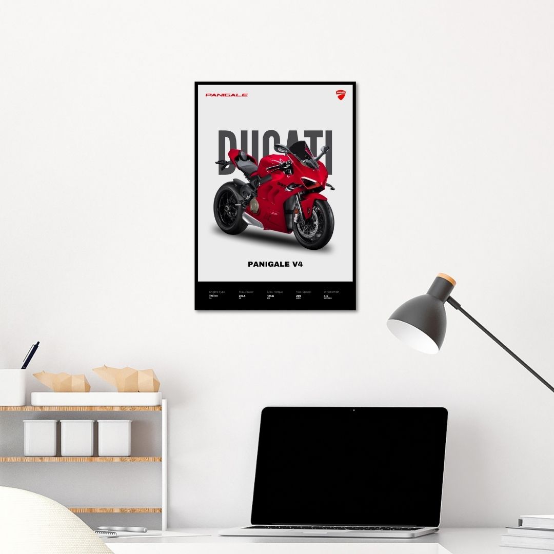 Ducati Panigale V4 1200 Poster | Light Minimalist