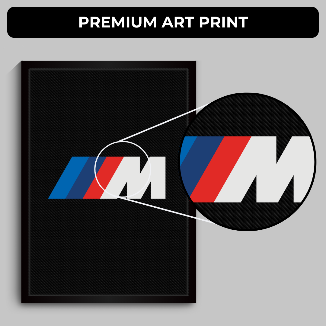 BMW M Logo Poster (A4, Framed)