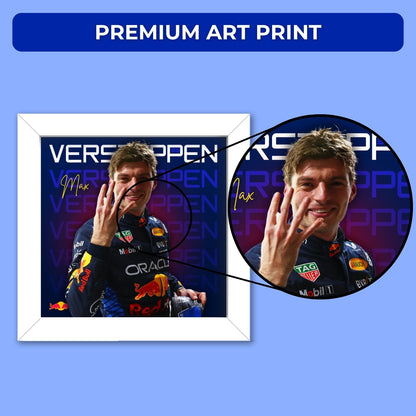 Max Verstappen Frame (6 x 6 inches / White)