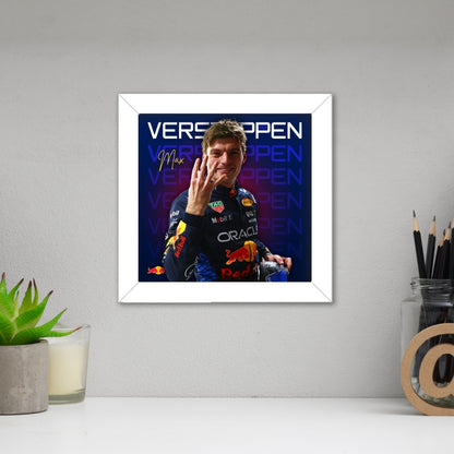 Max Verstappen Frame (6 x 6 inches / White)