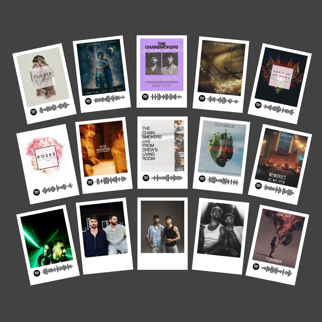 The Chainsmokers Polaroids | Set of 15 | Music