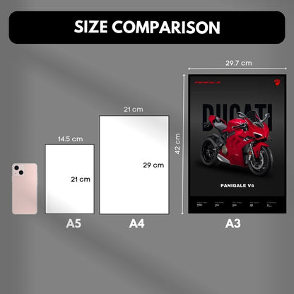 Ducati Panigale V4 1200 Poster | Dark Minimalist
