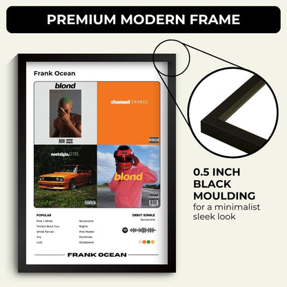 Frank Ocean Poster (A4, Framed)
