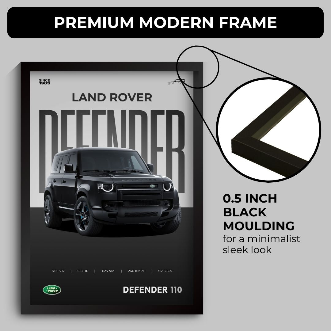 Defender Poster (A4, Framed)