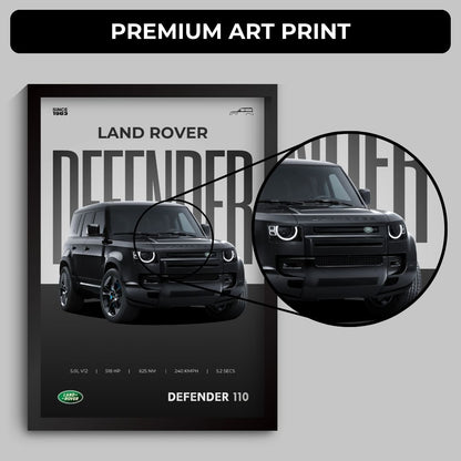 Defender Poster (A4, Framed)