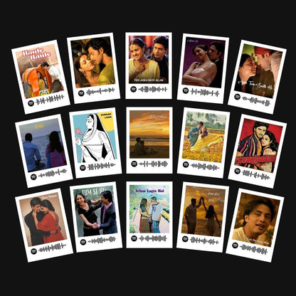 Romantic Bollywood Songs Polaroids | Set of 15 | Spotify