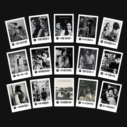 Old Bollywood Romantic Songs Polaroids | Set of 15 | Spotify