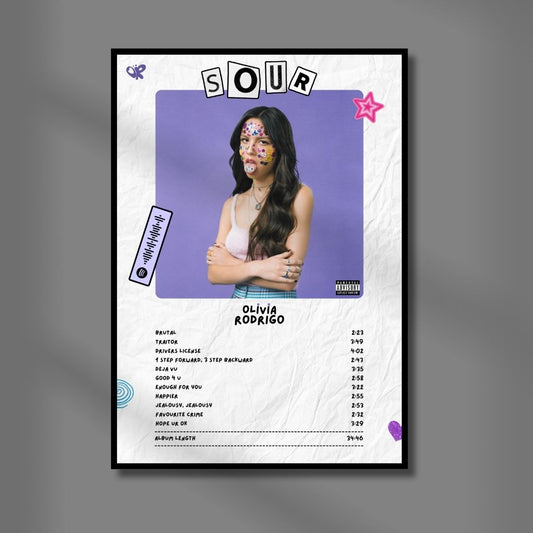 Olivia Rodrigo Sour A3 Poster