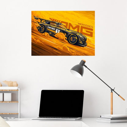 Mercedes AMG GT | Car Poster | Vector Graphic