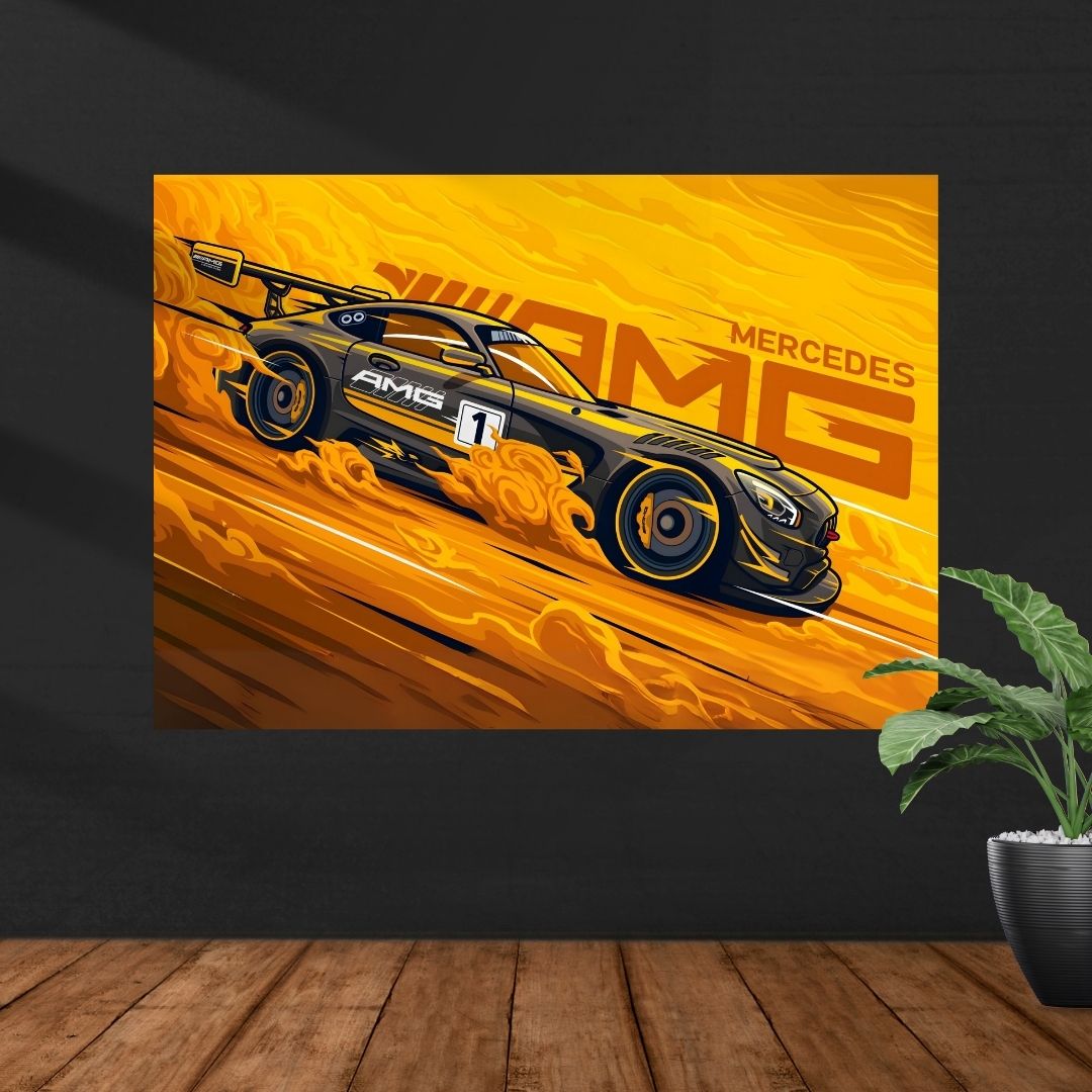 Mercedes AMG GT | Car Poster | Vector Graphic