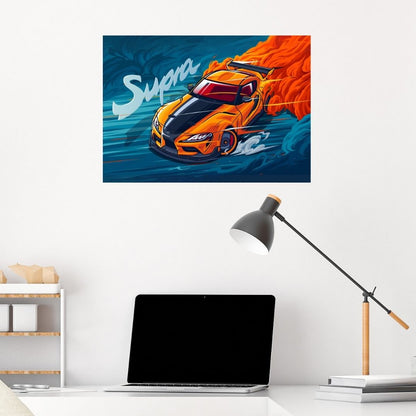 Supra MK4 | Car Poster | Vector Graphic