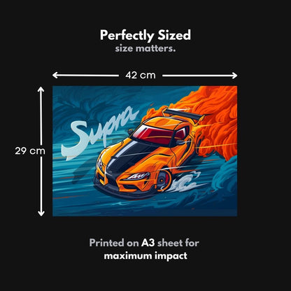 Supra MK4 | Car Poster | Vector Graphic