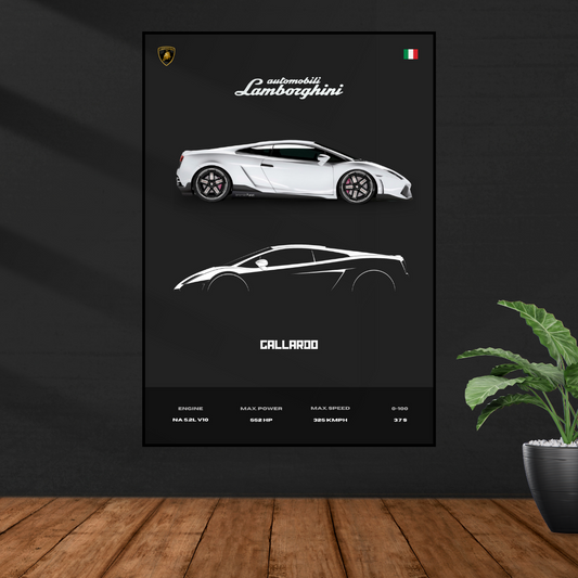 Lamborghini Gallardo Poster | Minimalist Design