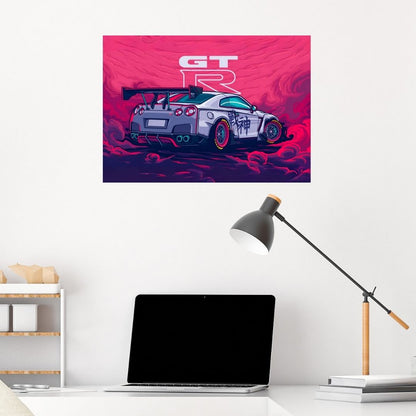 Nissan GTR Godzilla | Car Poster | Vector Graphic