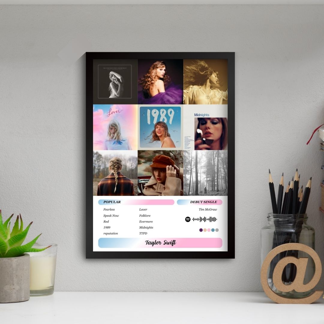 Taylor Swift Poster (A4, Framed)