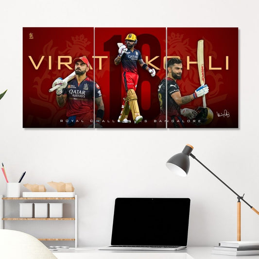 Virat Kohli Split Poster | 3 x A3 Poster
