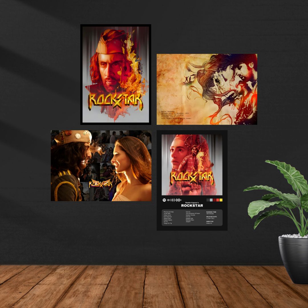 Rockstar Movie Posters | A4 Size (Set of 4)