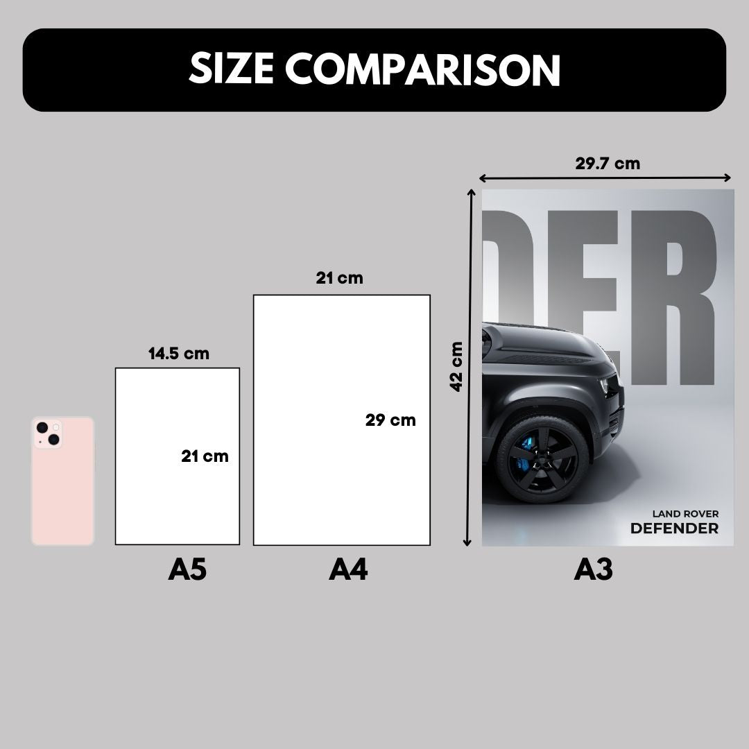 Defender Split Design Poster | 3 x A3 Poster
