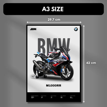 BMW M1000RR Superbike Poster