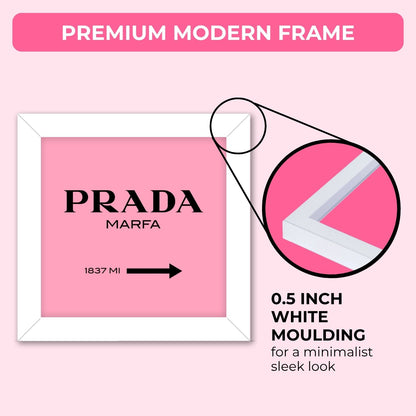 Pink Prada Frame (6 x 6 inches / White)