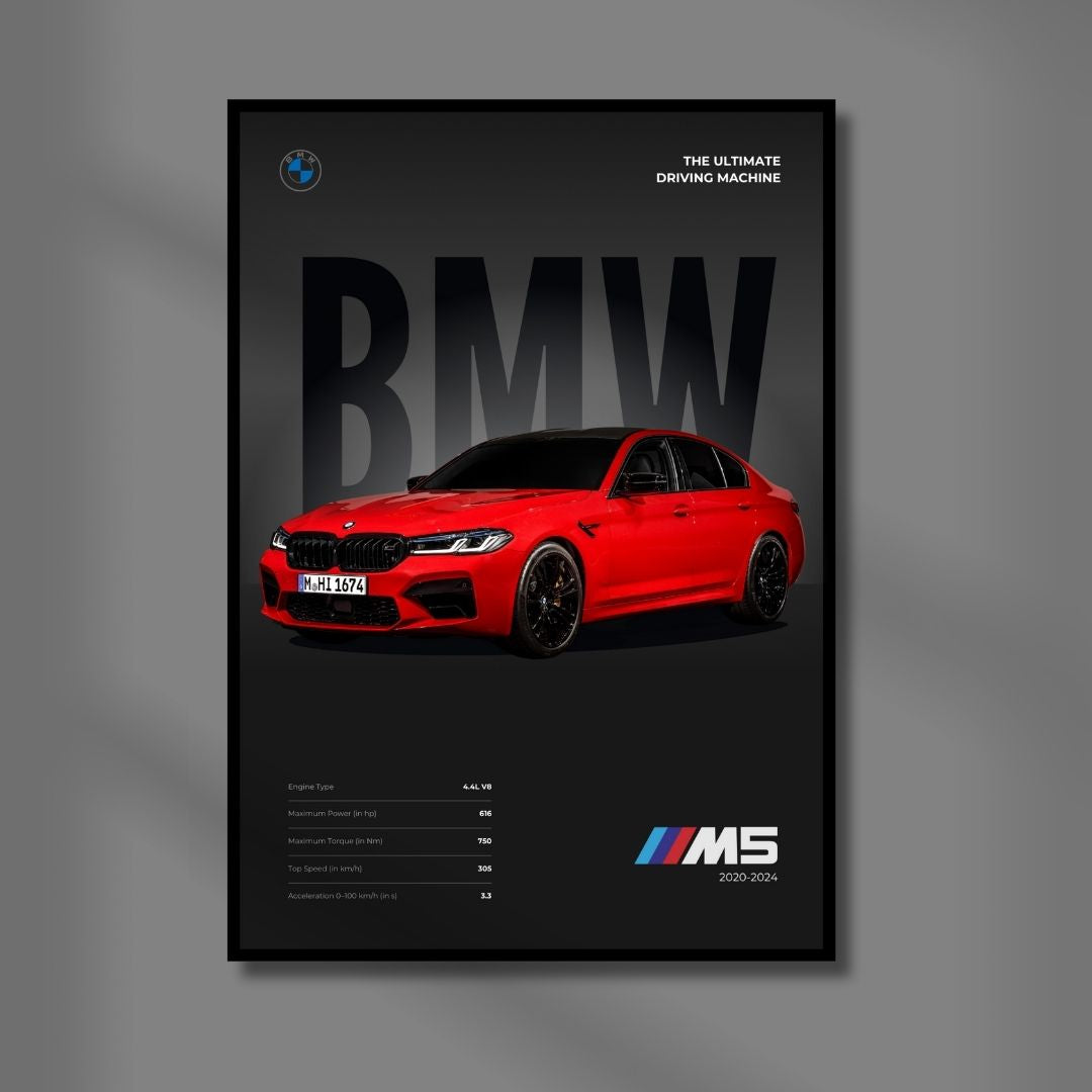 BMW M5 Minimalist Poster