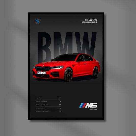 BMW M5 Minimalist Poster