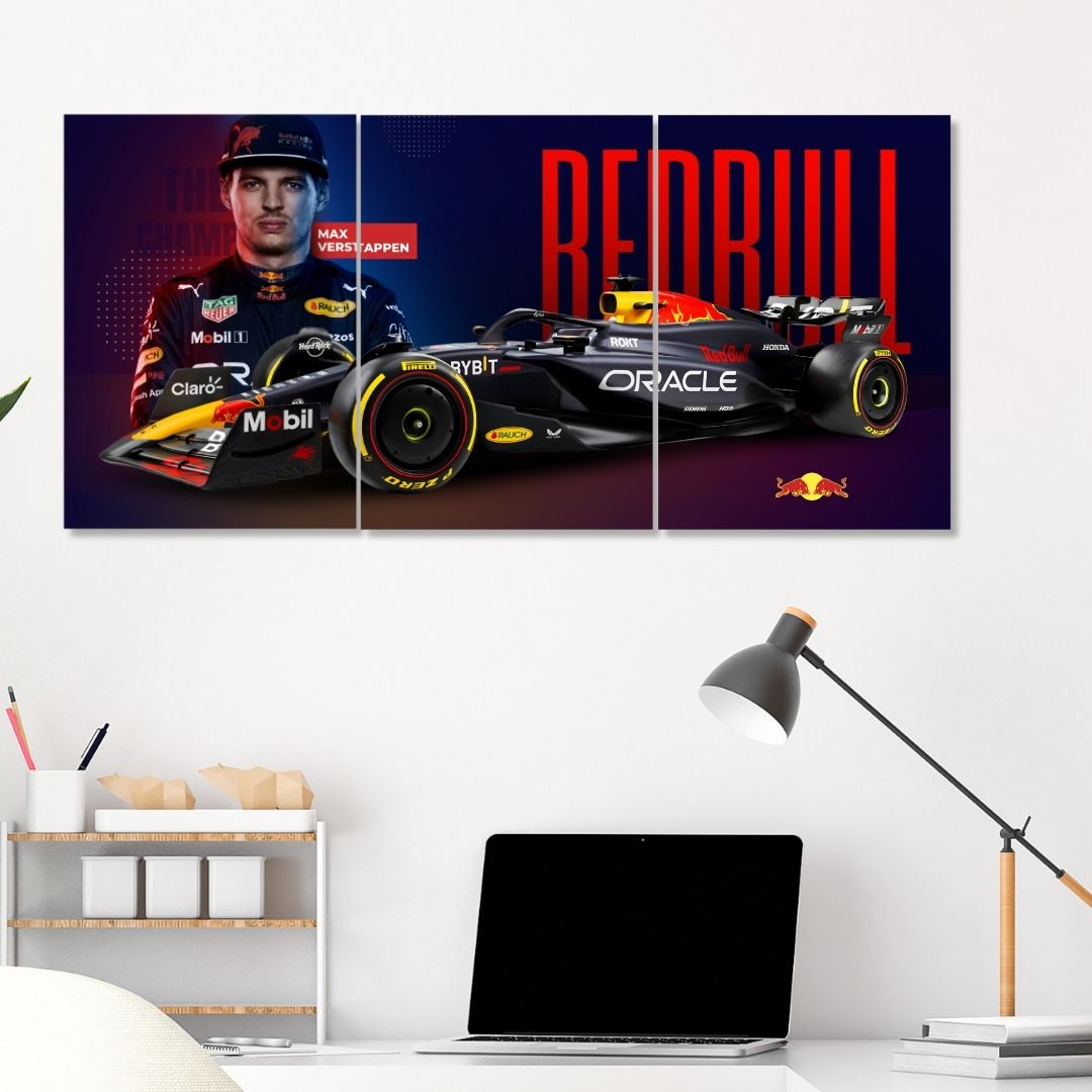 Max Verstappen Redbull Split Design Poster | 3 x A3, Unframed