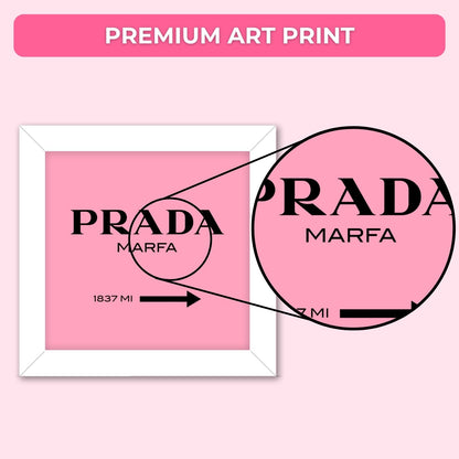 Pink Prada Frame (6 x 6 inches / White)