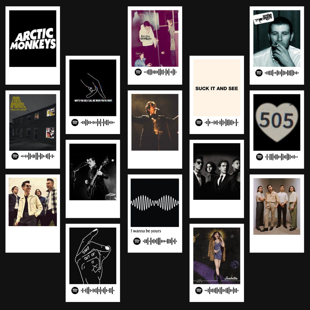 Arctic Monkeys Polaroids | Set of 15 | Spotify Polaroids