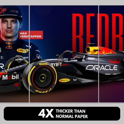 Max Verstappen Redbull Split Design Poster | 3 x A3, Unframed