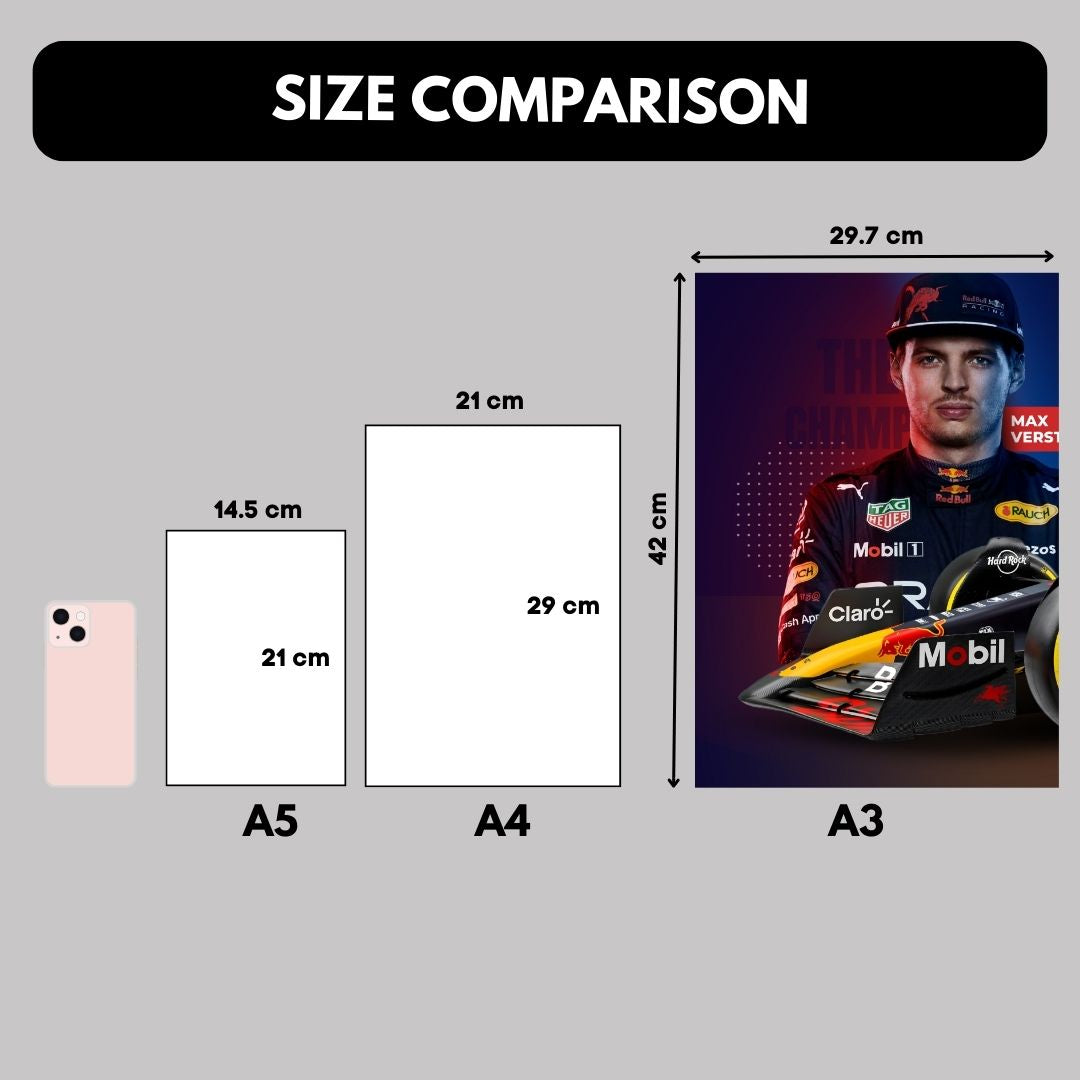Max Verstappen Redbull Split Design Poster | 3 x A3, Unframed